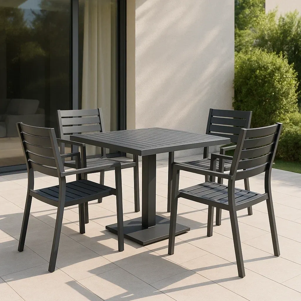 Table et chaises de jardin,Salon de jardin avec table à manger - Meupitv