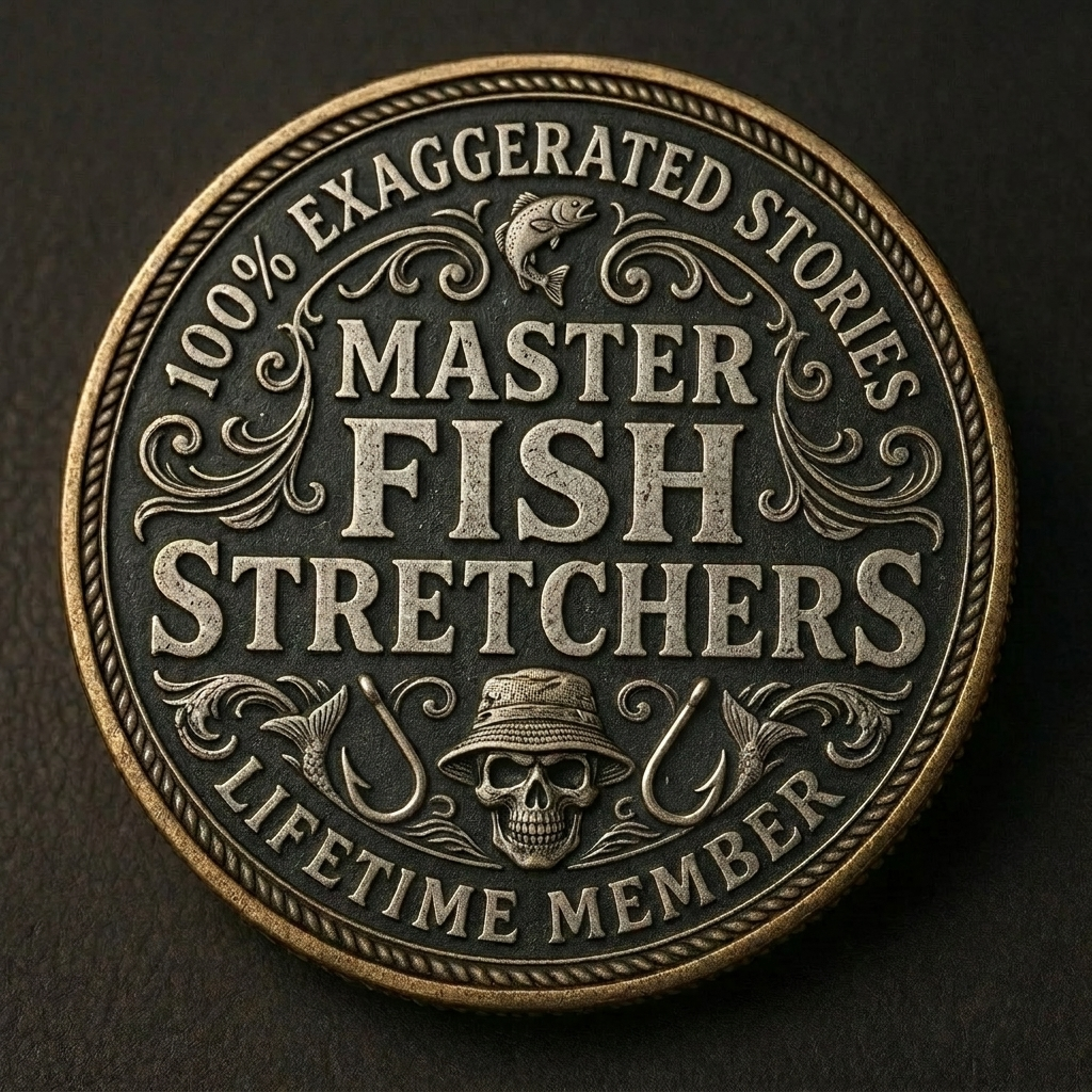 Master Fish Stretchers Challenge Coin