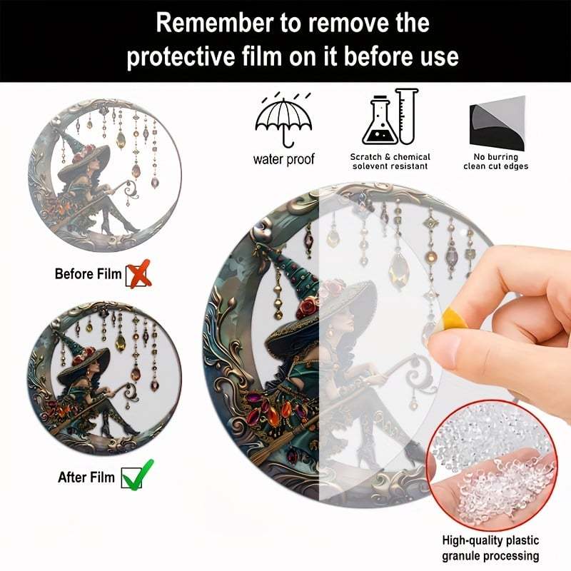 🧙‍♀️Beautiful Witch - Personalized Witch Window Hanging Suncatcher Ornament Gift