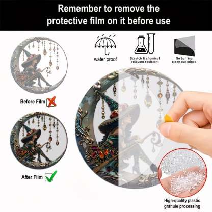 🧙‍♀️Beautiful Witch - Personalized Witch Window Hanging Suncatcher Ornament Gift