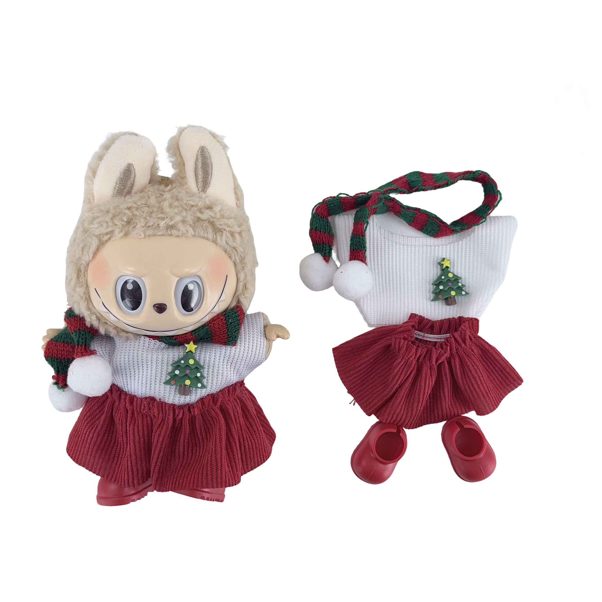 Red corduroy trousers for Christmas