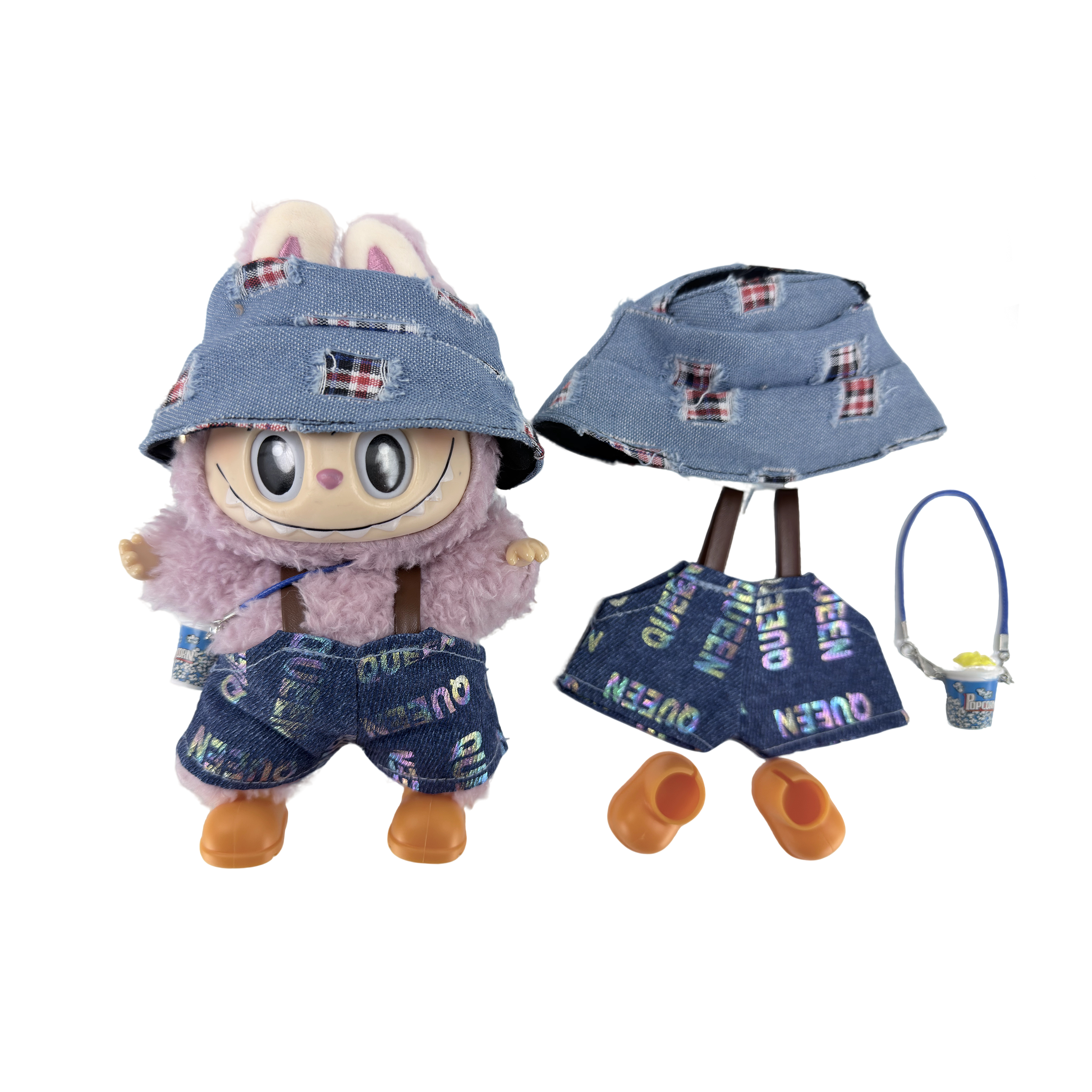 Denim hip-hop style pants