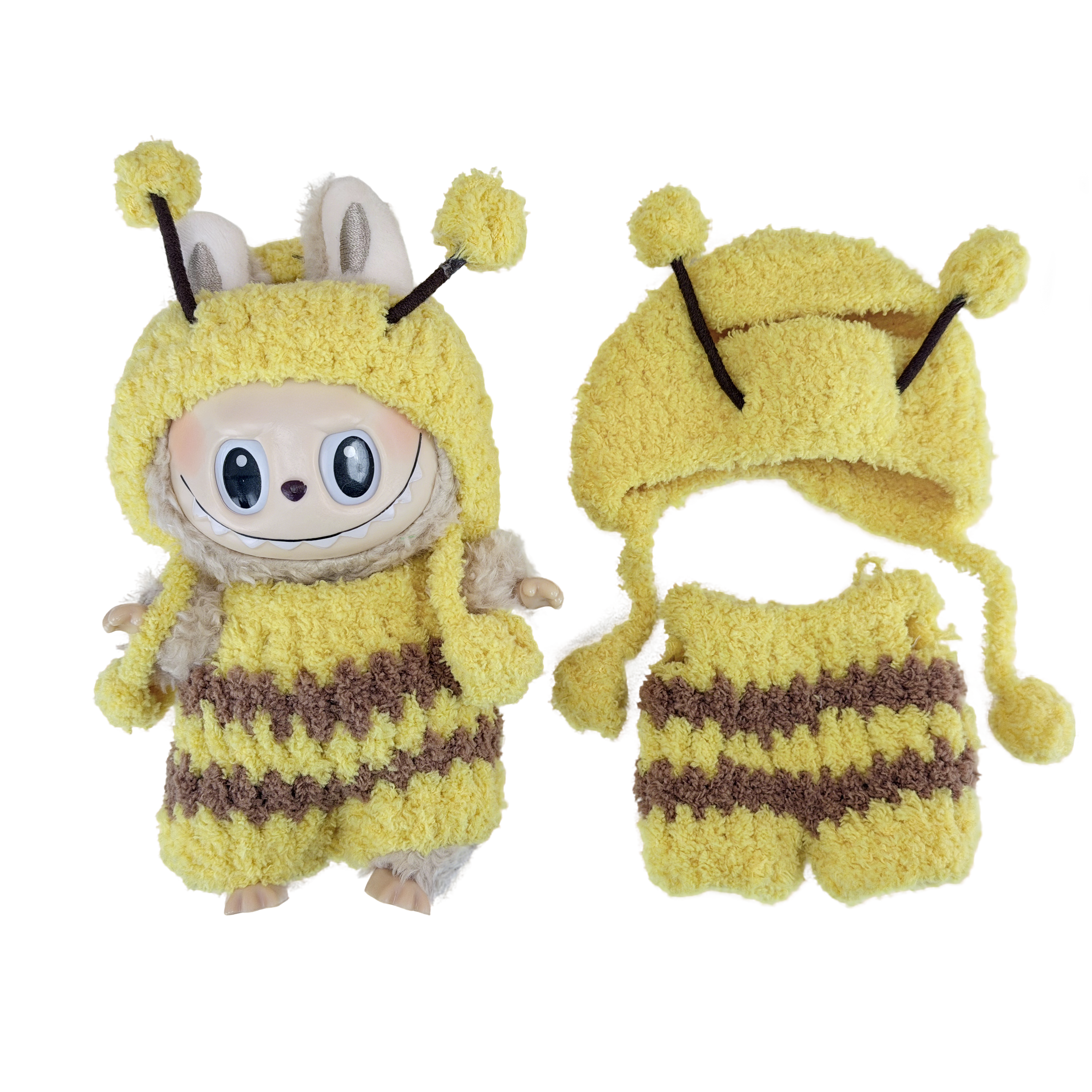 Yellow plush little bee set