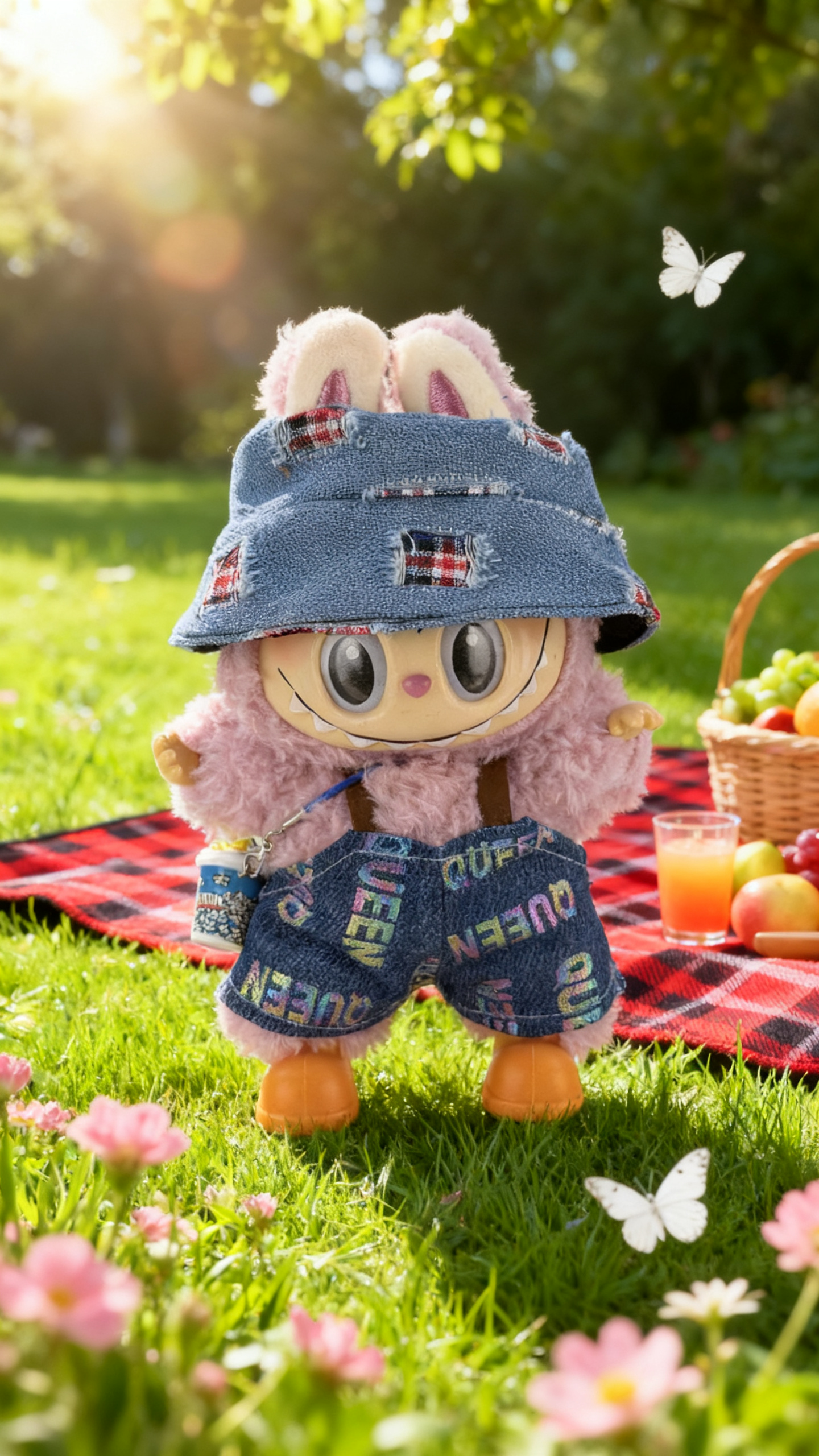 Denim hip-hop style pants