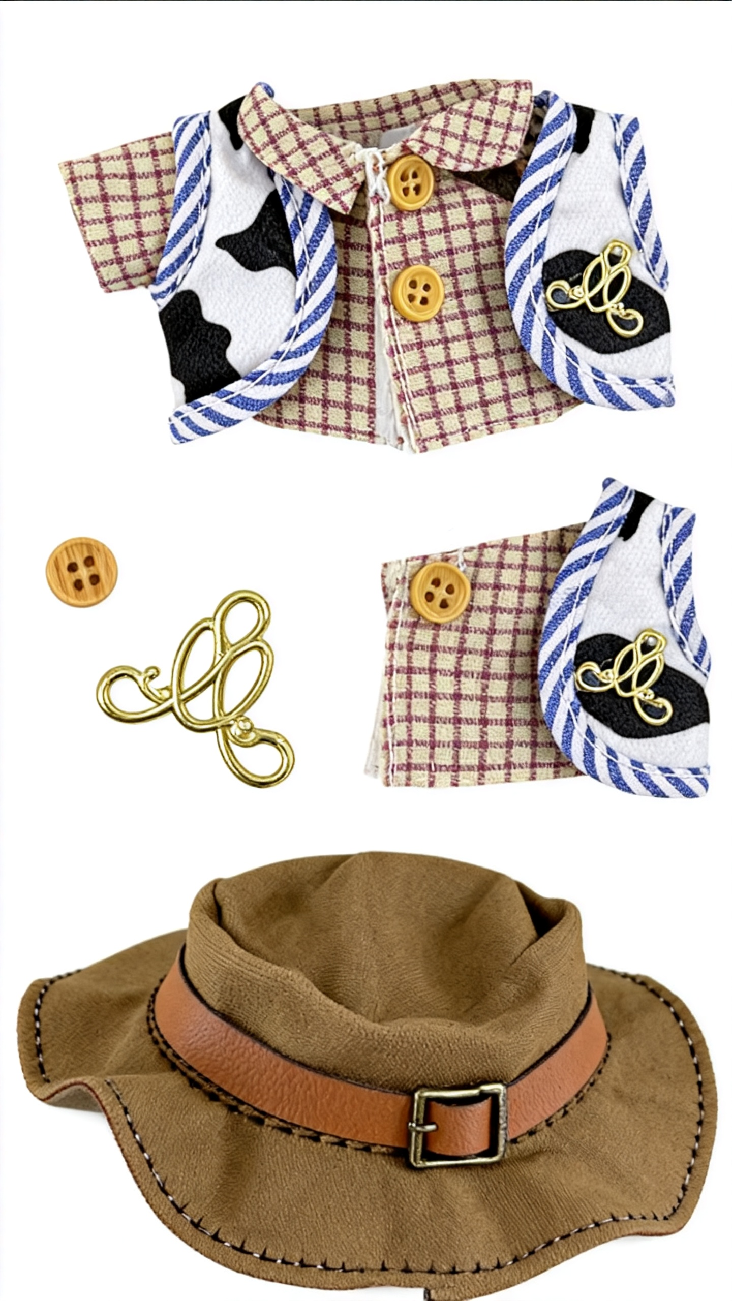 Blue sandy beach style hat set