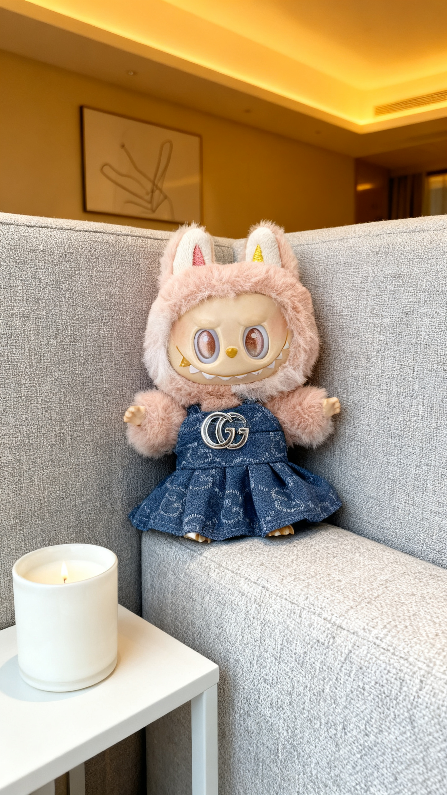 Blue denim big-name style strappy dress