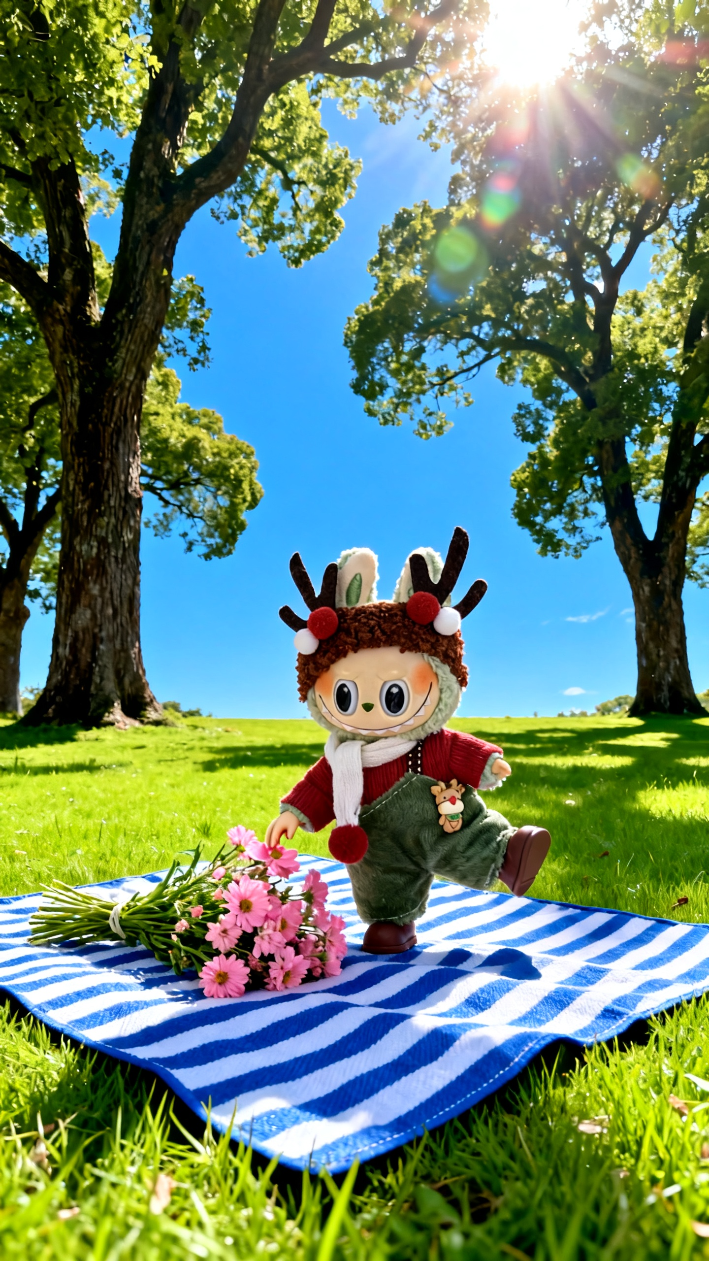 Christmas green trousers set 