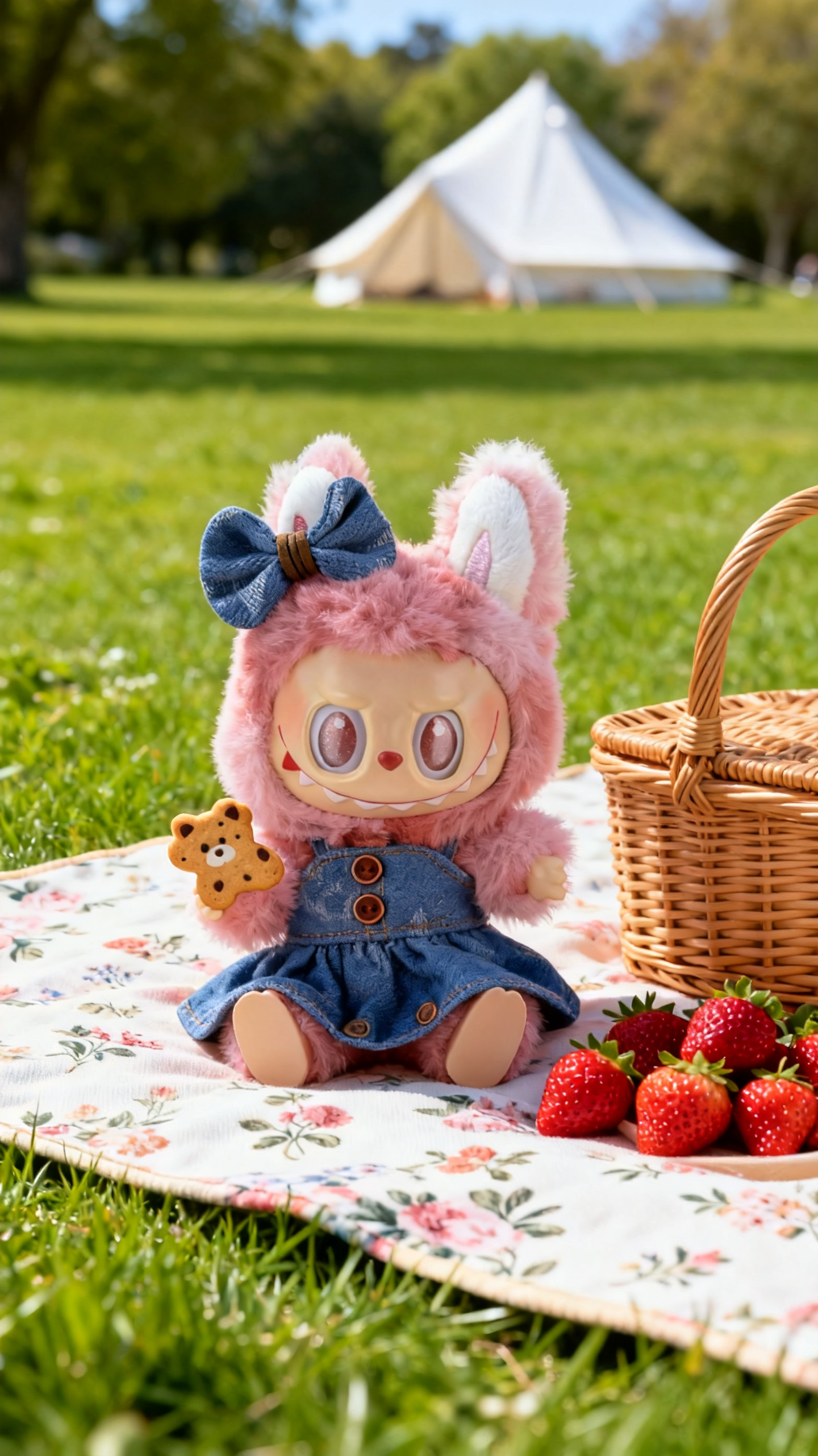 light blue denim dress in the style of big brands