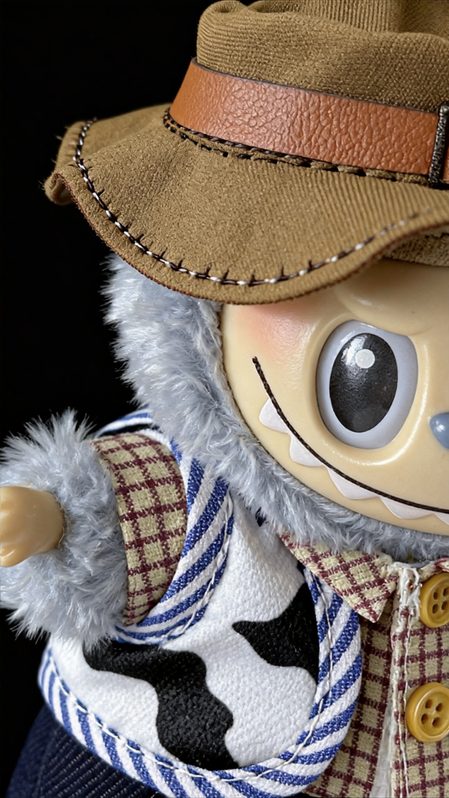 Blue sandy beach style hat set