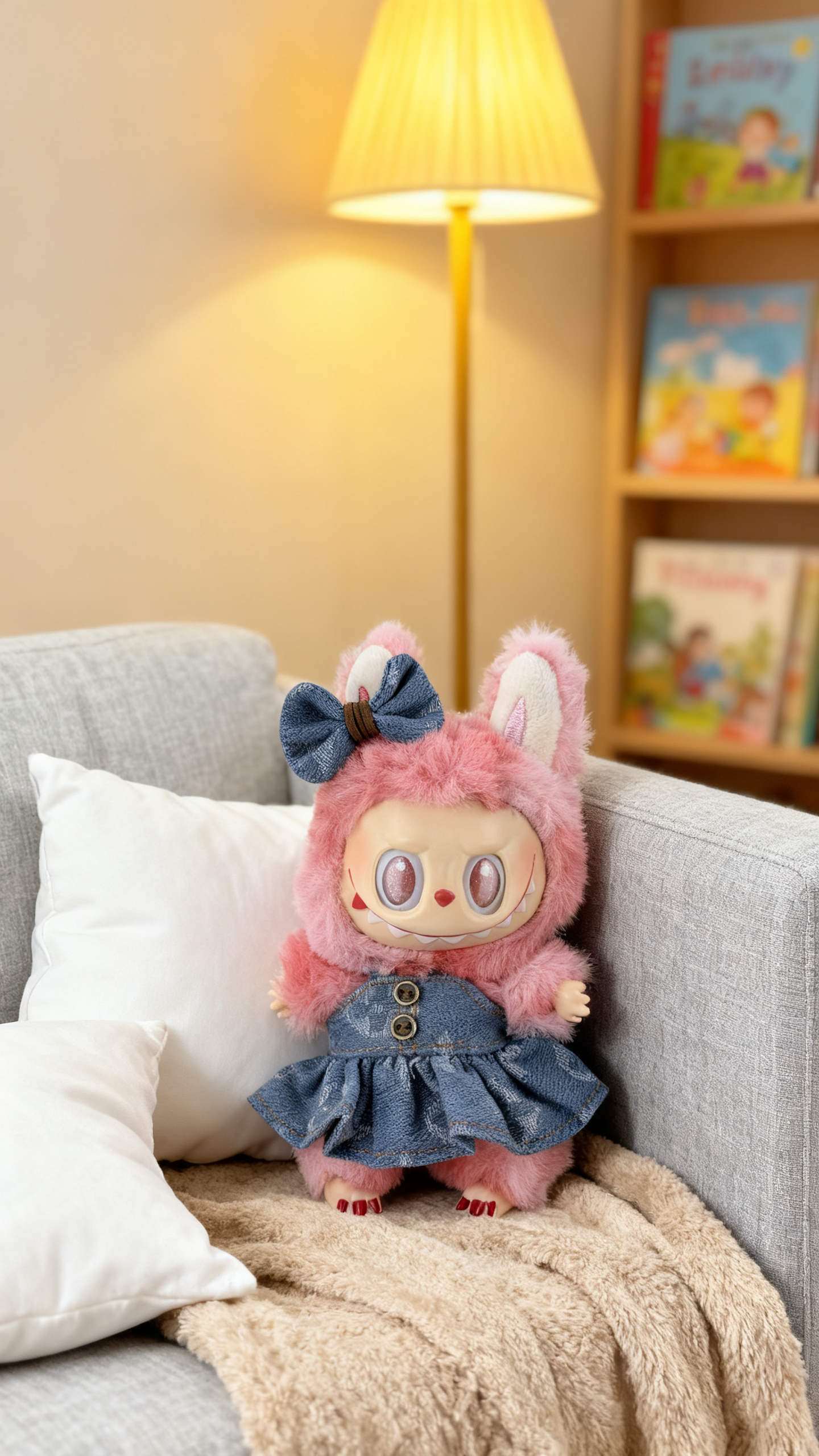 light blue denim dress in the style of big brands