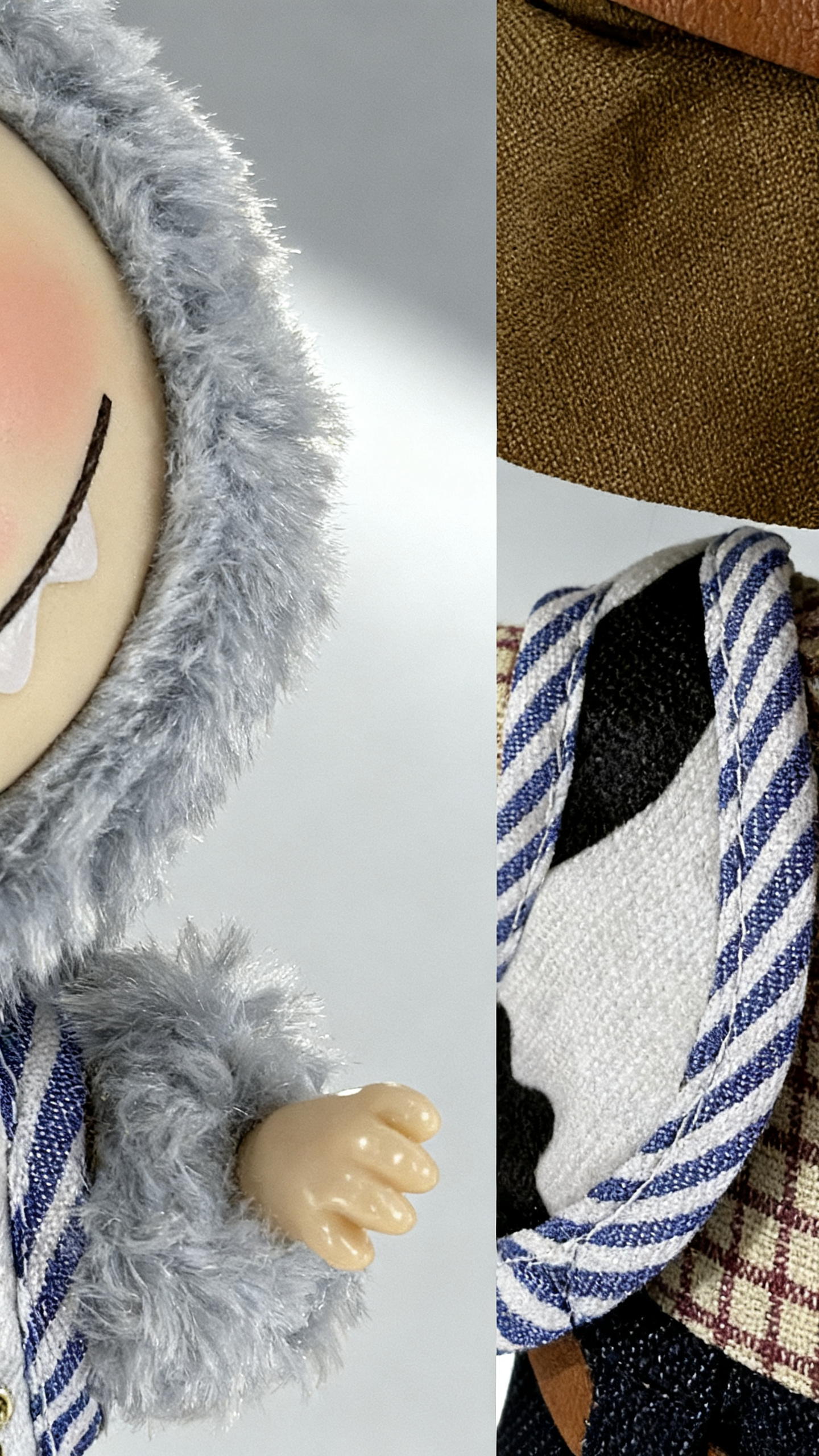 Blue sandy beach style hat set