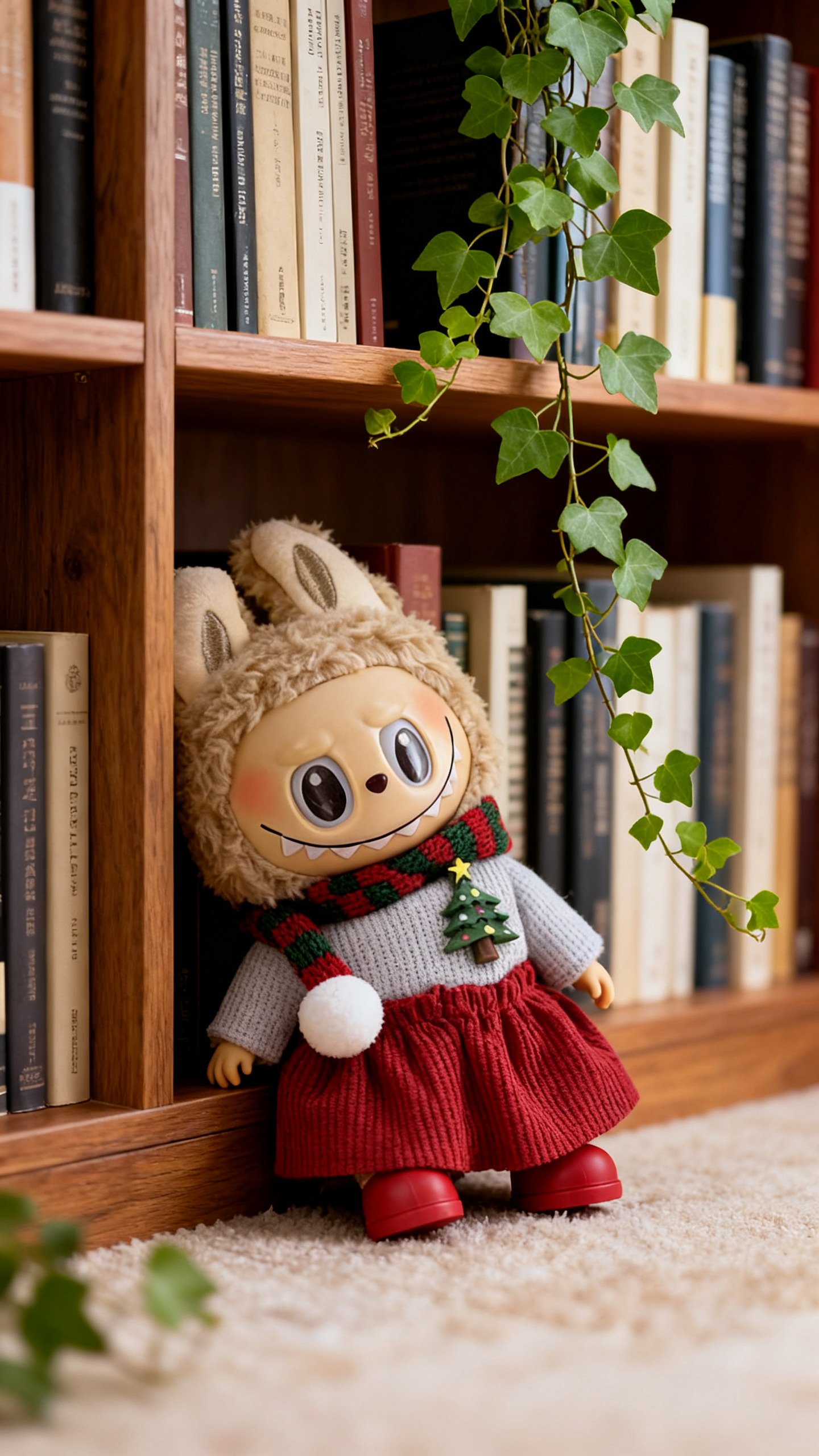 Red corduroy trousers for Christmas