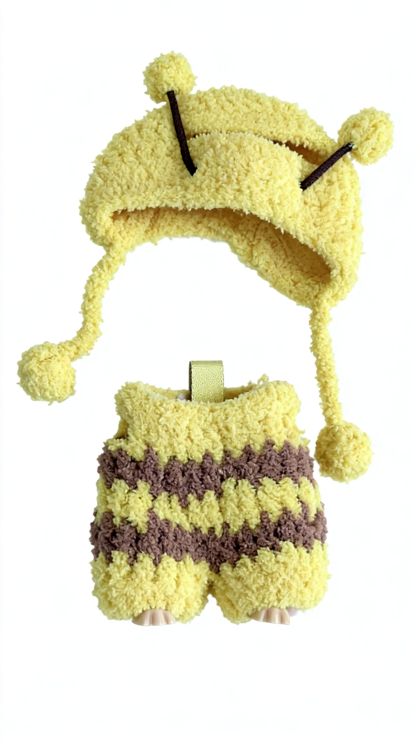 Yellow plush little bee set