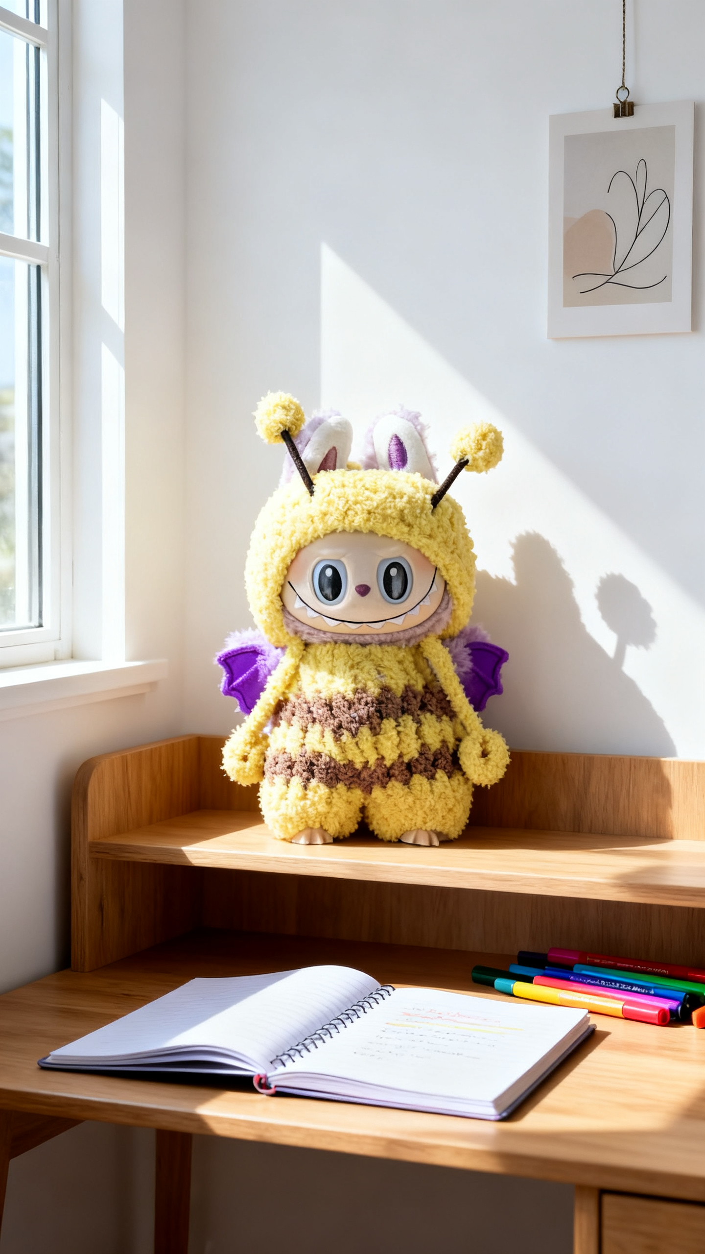 Yellow plush little bee set