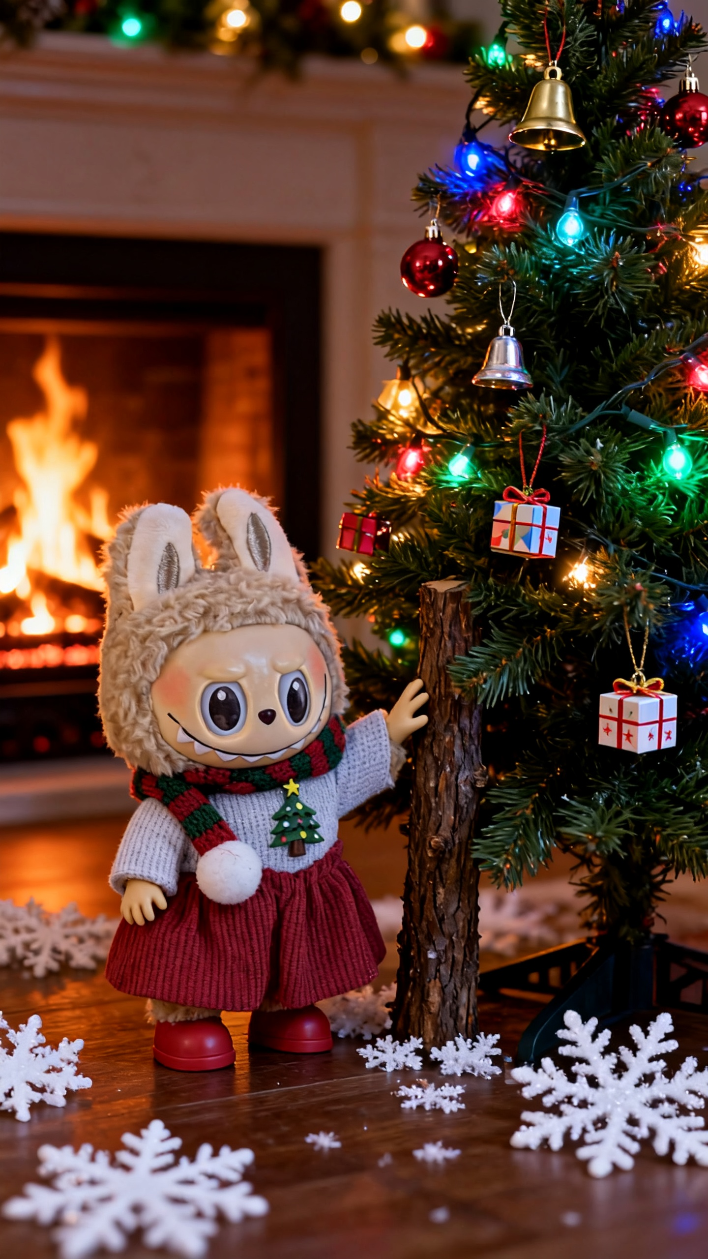 Red corduroy trousers for Christmas