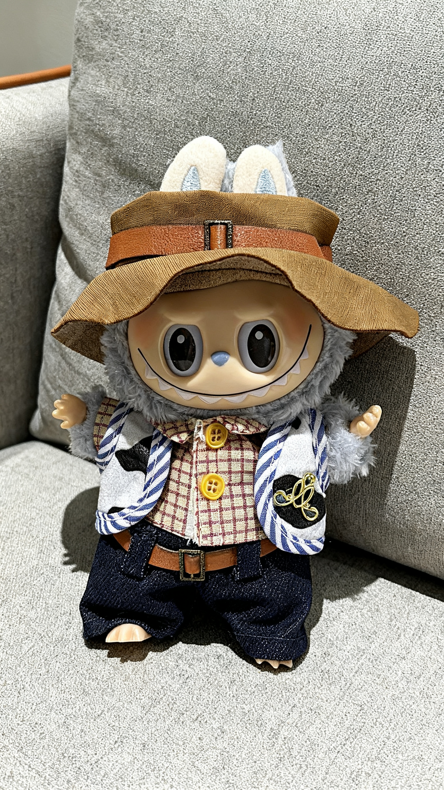 Blue sandy beach style hat set