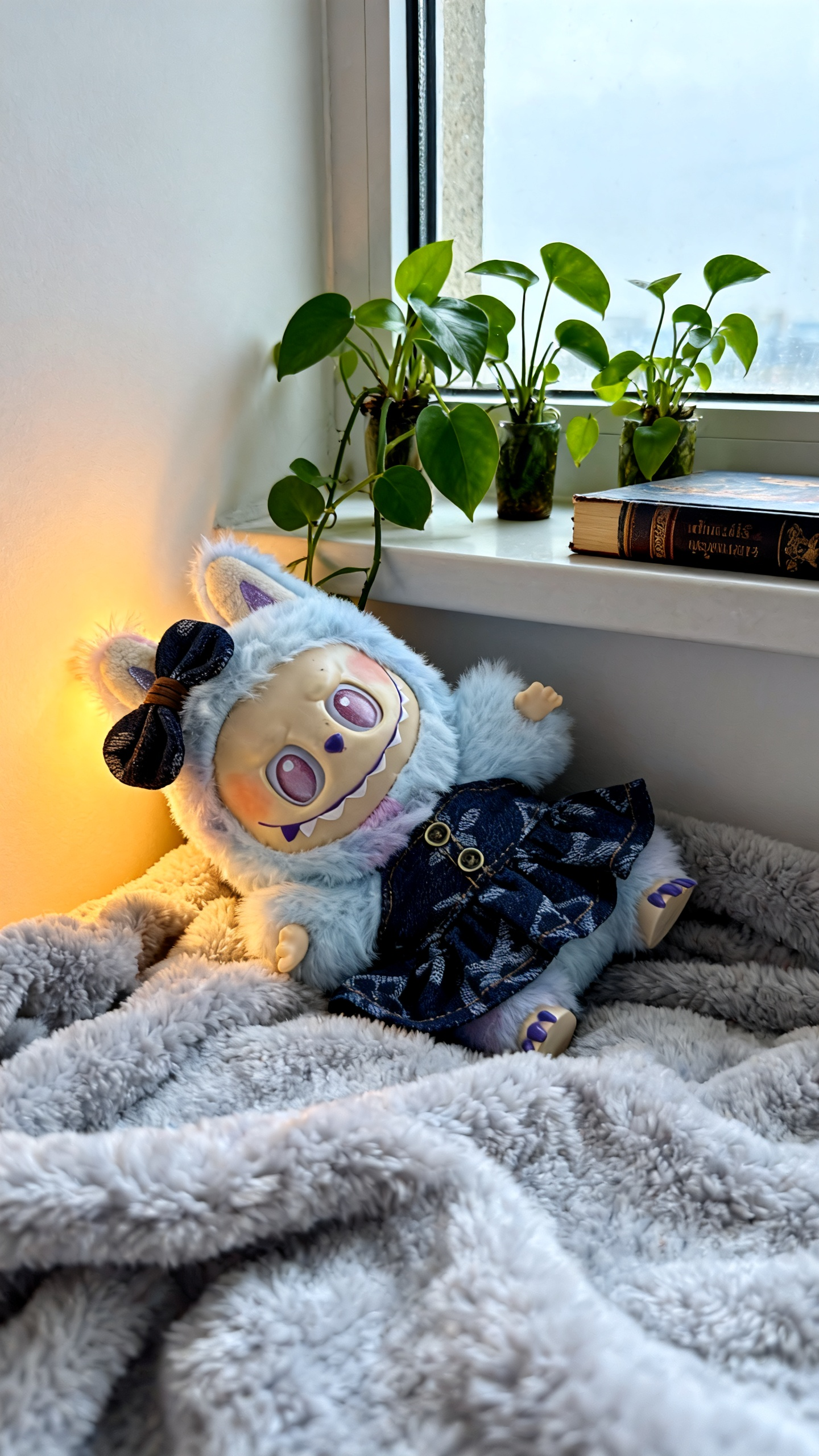 deep blue denim dress in the style of a big brand