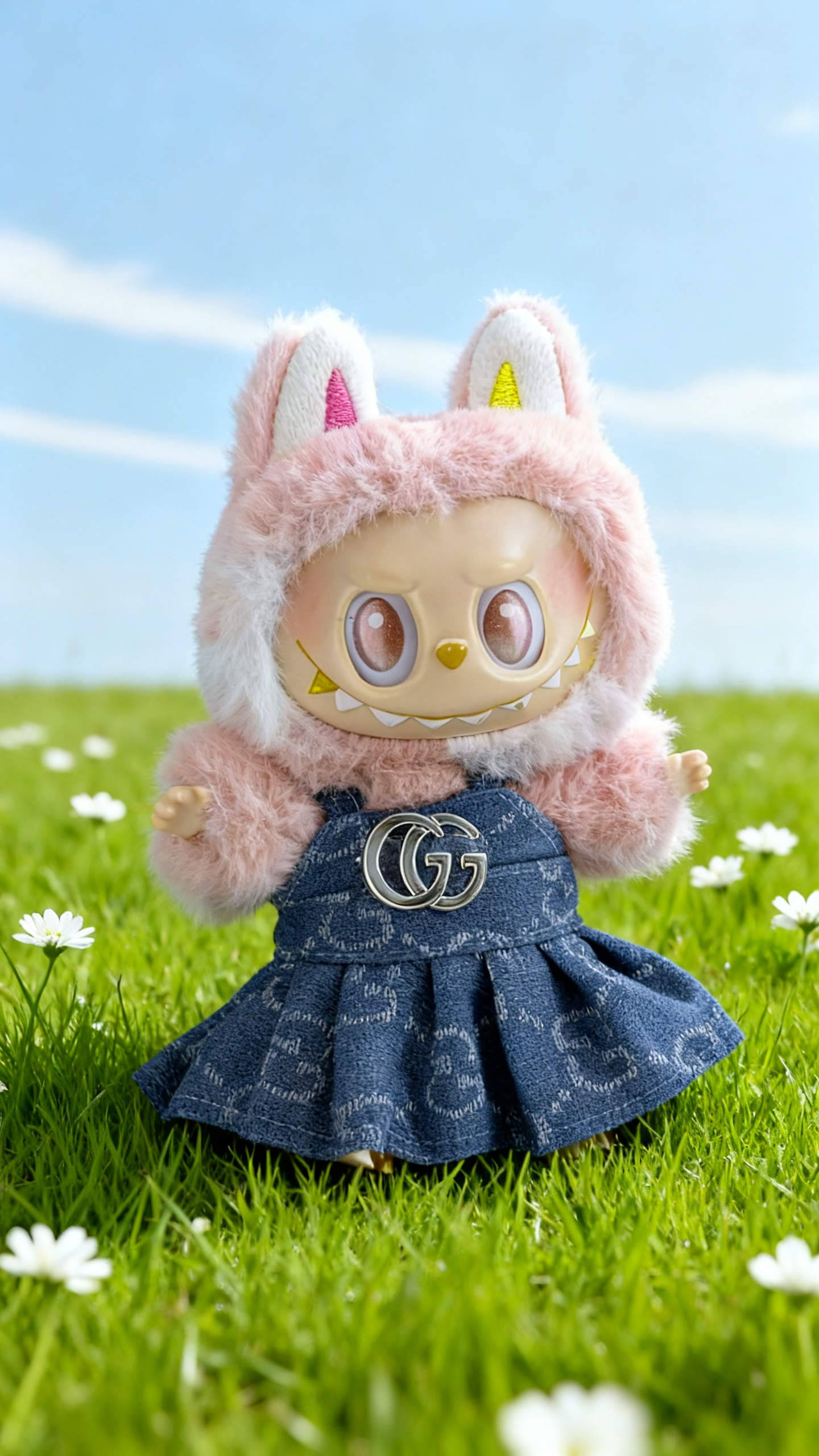 Blue denim big-name style strappy dress