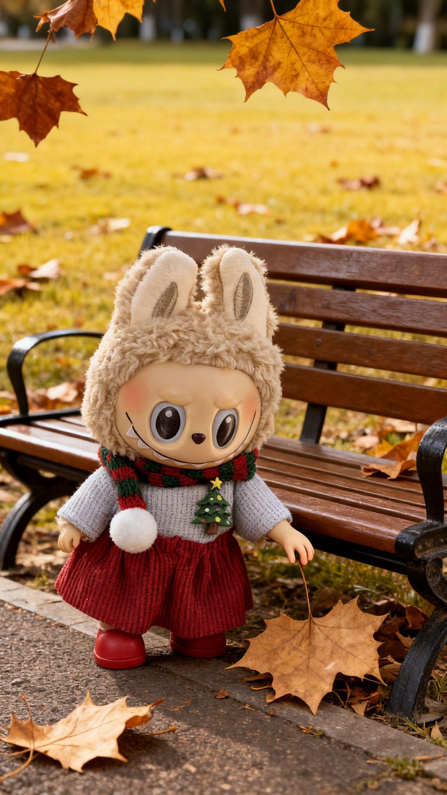 Red corduroy trousers for Christmas