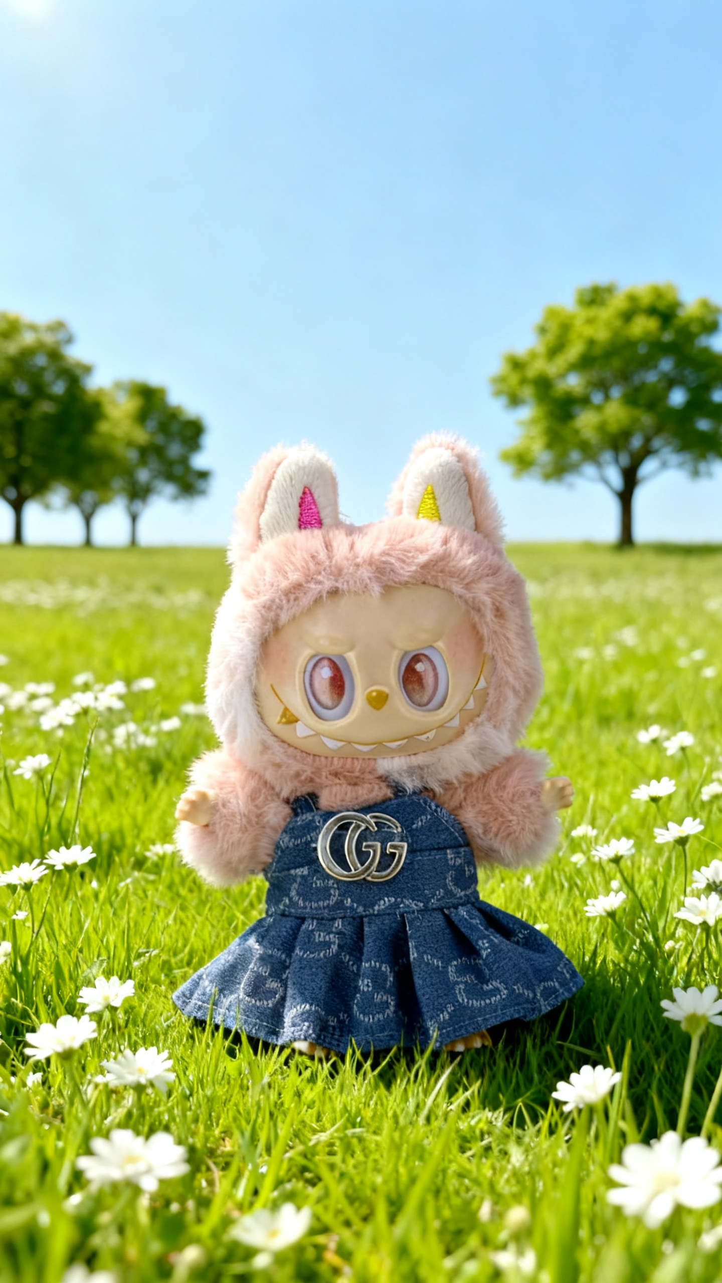 Blue denim big-name style strappy dress