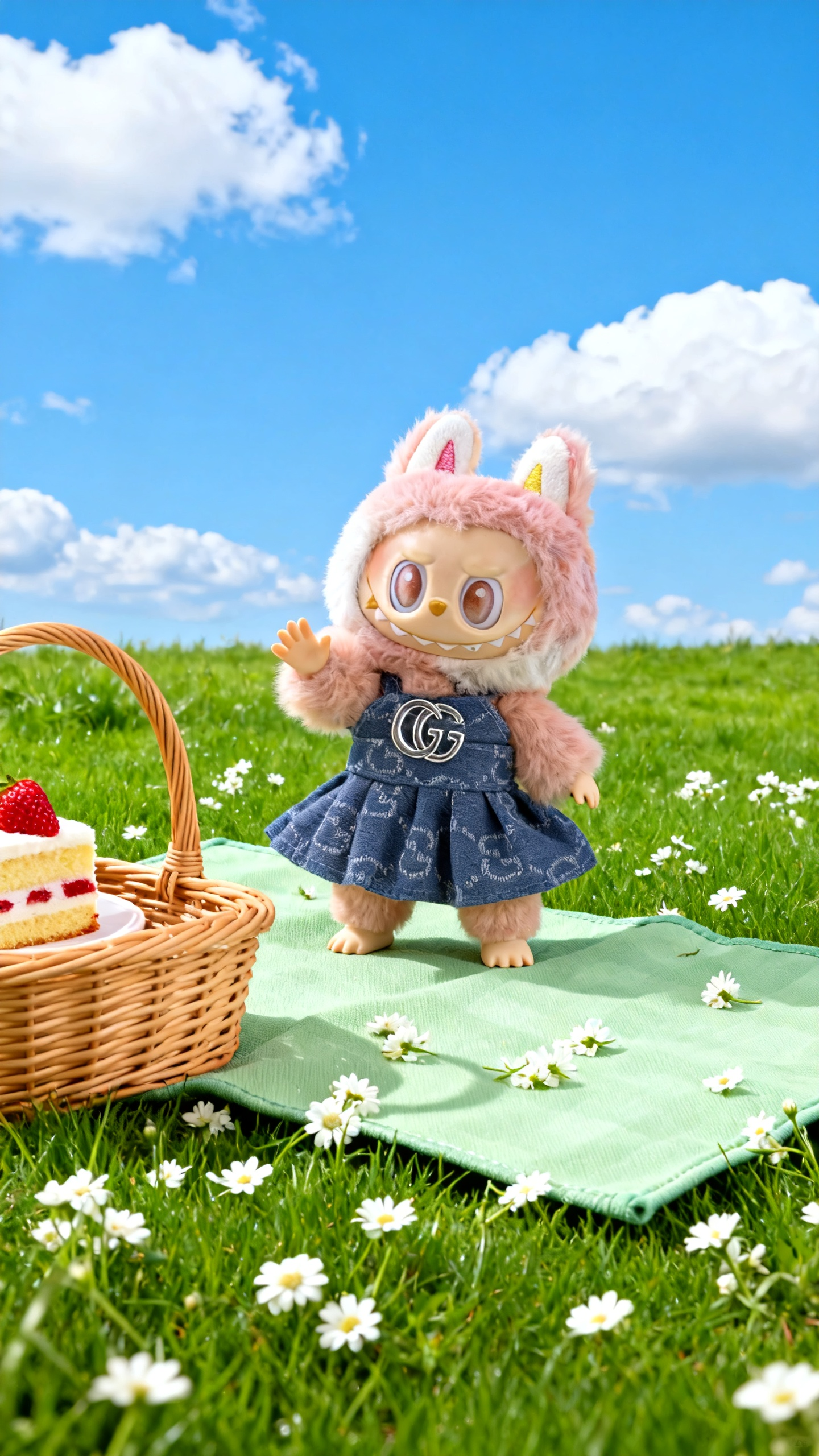 Blue denim big-name style strappy dress