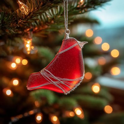🌊🐦 Sea Glass Bird Ornaments