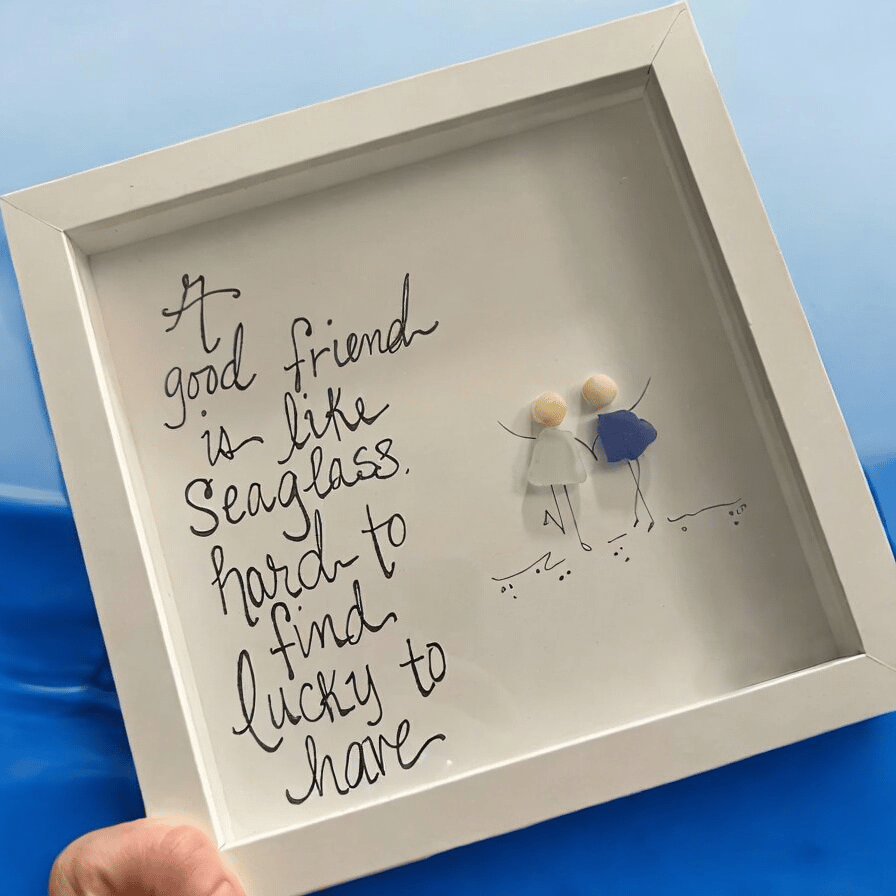 🔥Friendship sea glass🖐️Handmade