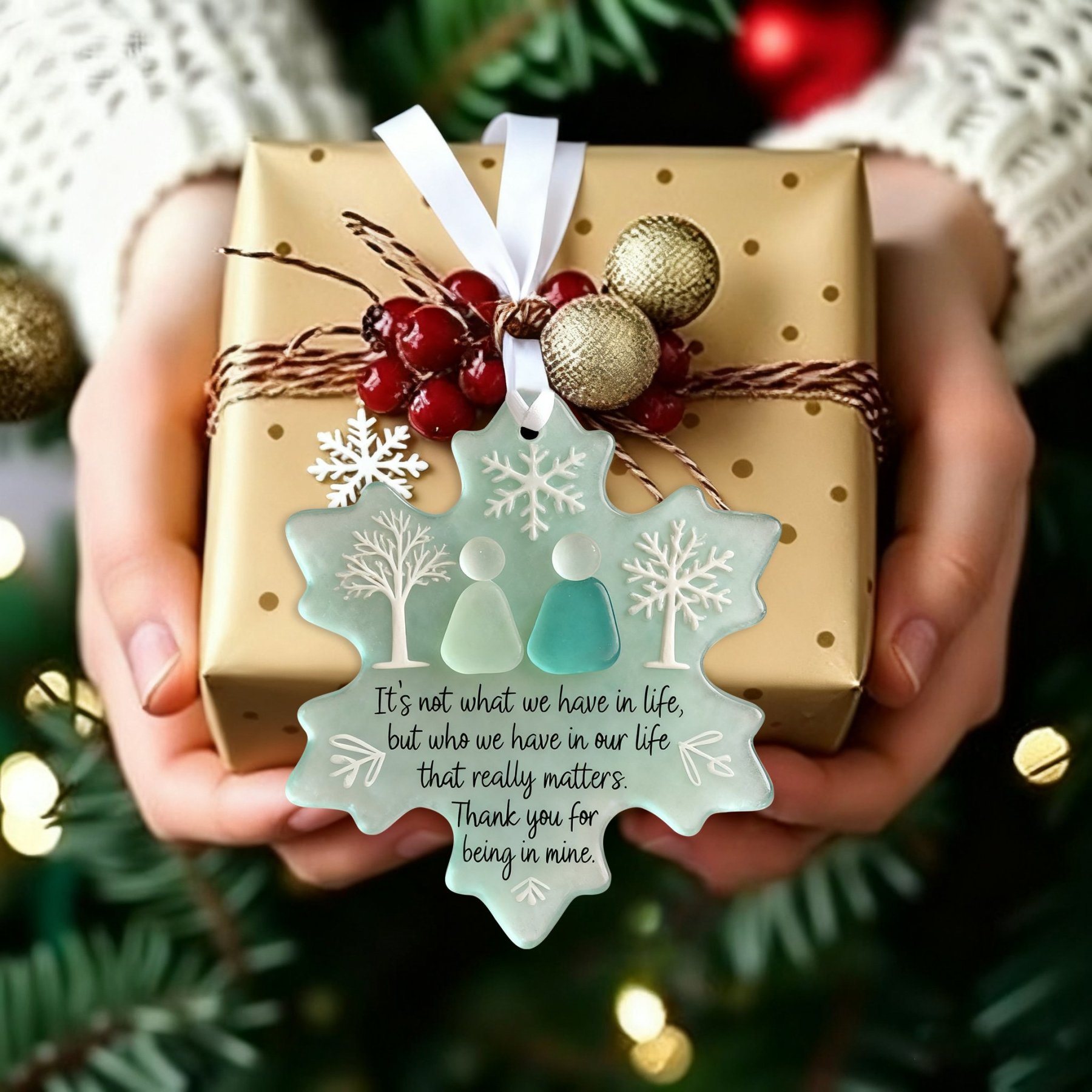 🌊Snowflake-Shaped Sea Glass Friendship Decor❄️✨ Shaped by Nature & Crafted by Hand!