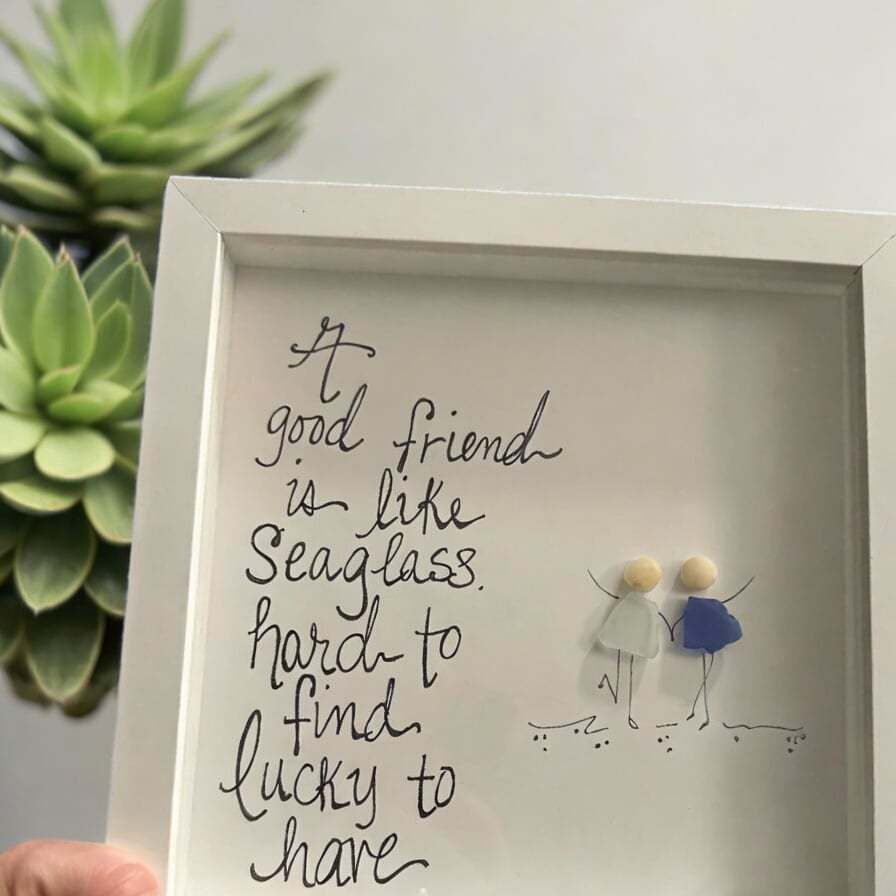🔥Friendship sea glass🖐️Handmade