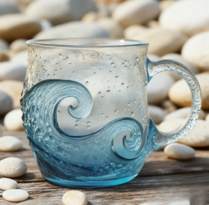🎉Limited Edition, Only 100 Sets Left!- 🌊 Sea Glass Wave Mug