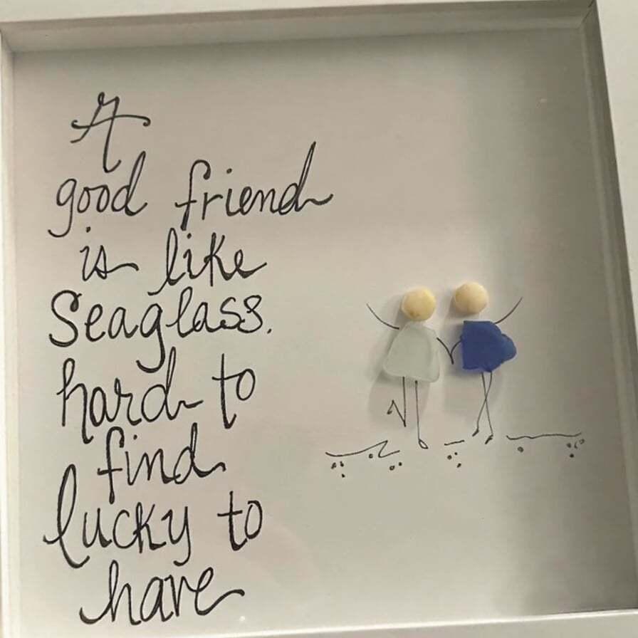 🔥Friendship sea glass🖐️Handmade