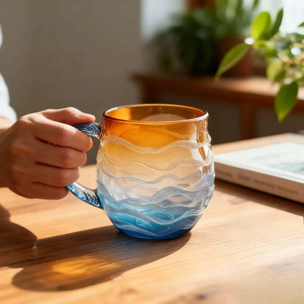 🎉Limited Edition, Only 100 Sets Left!- 🌊 Sea Glass Wave Mug