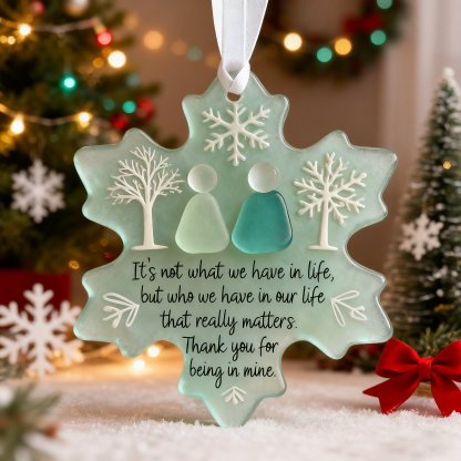 🌊Snowflake-Shaped Sea Glass Friendship Decor❄️✨ Shaped by Nature & Crafted by Hand!