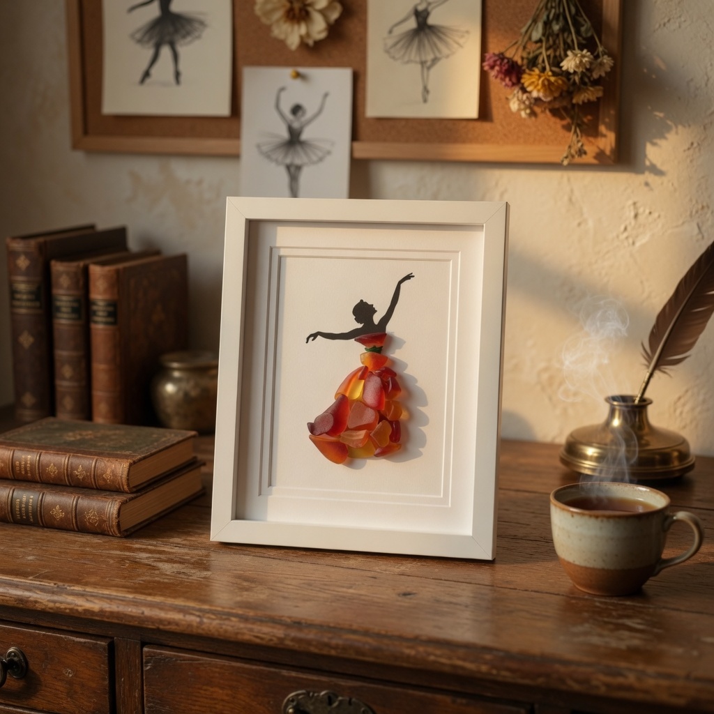 Sea Glass Ballet Art Photo Frame