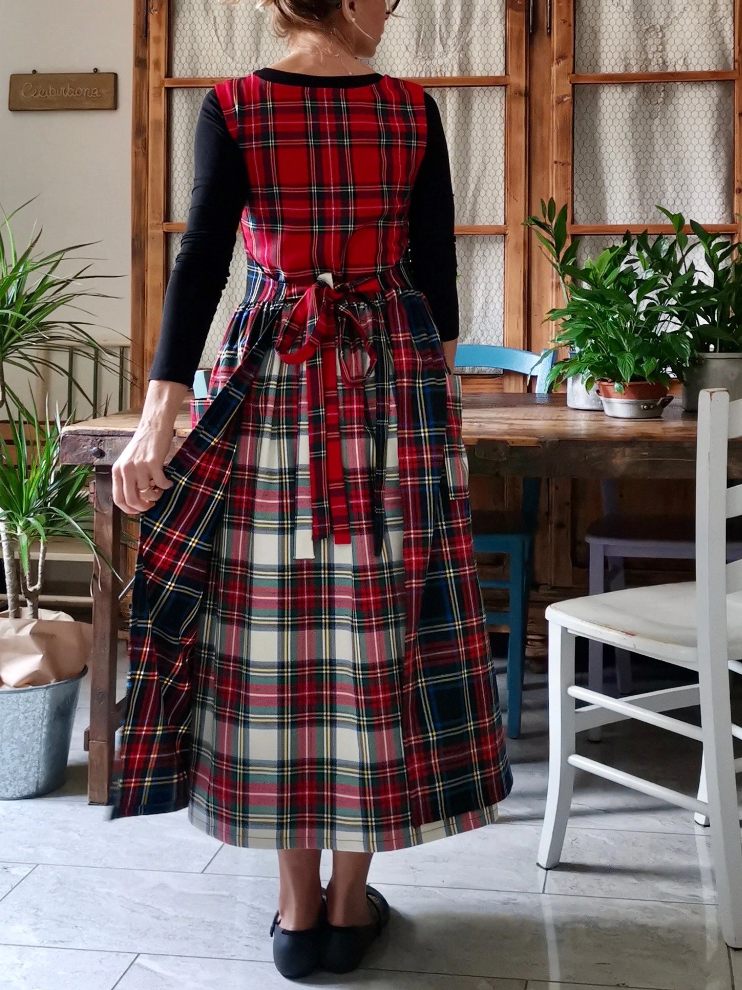 Patchwork Tartan Apron - 3