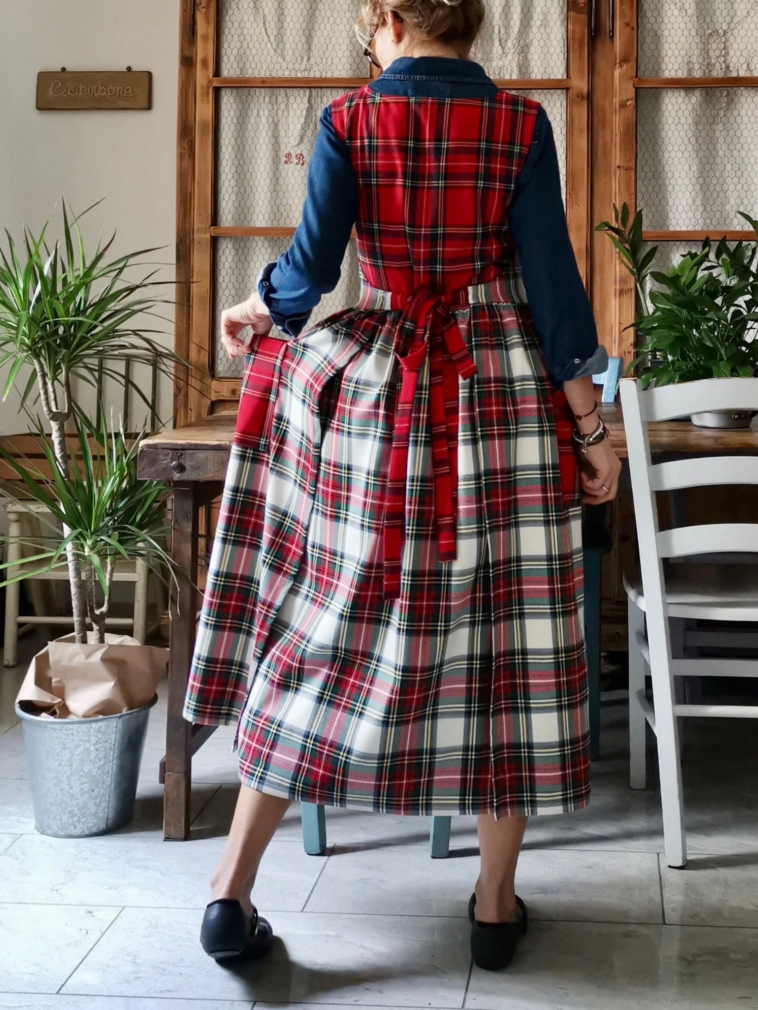 Patchwork Tartan Apron - 4