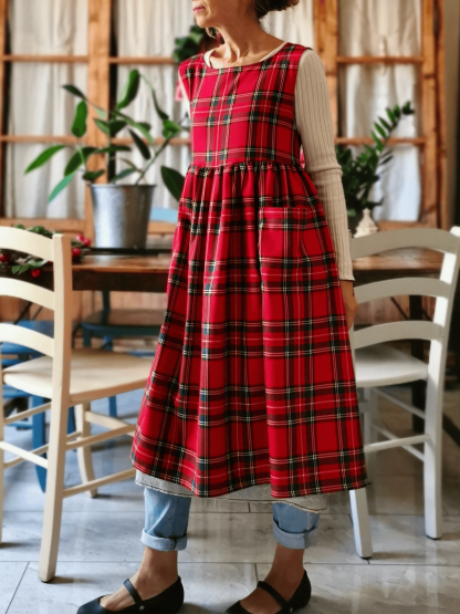 Red Tartan Apron