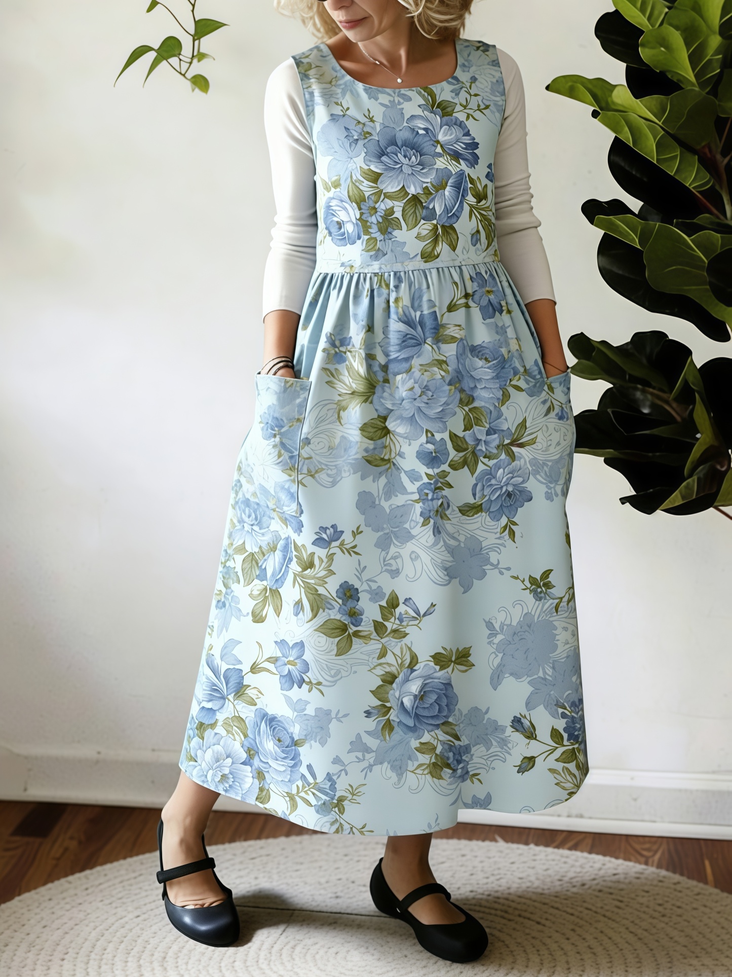 Mint Garden Fresh Flower Apron