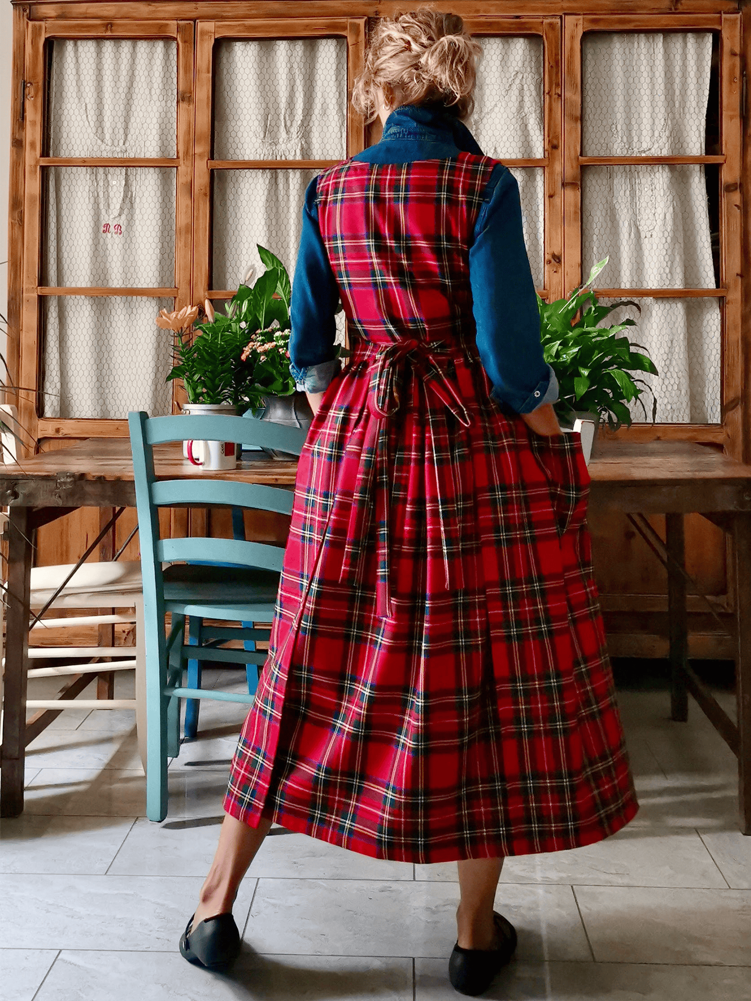 Red Tartan Apron - 2