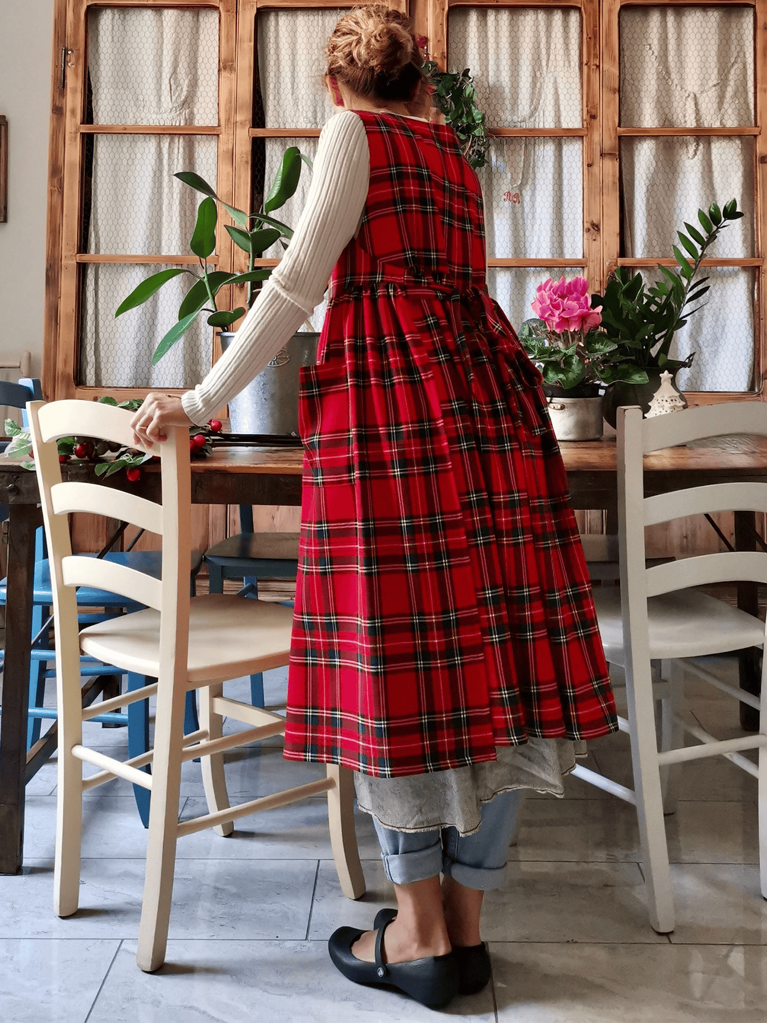 Red Tartan Apron
