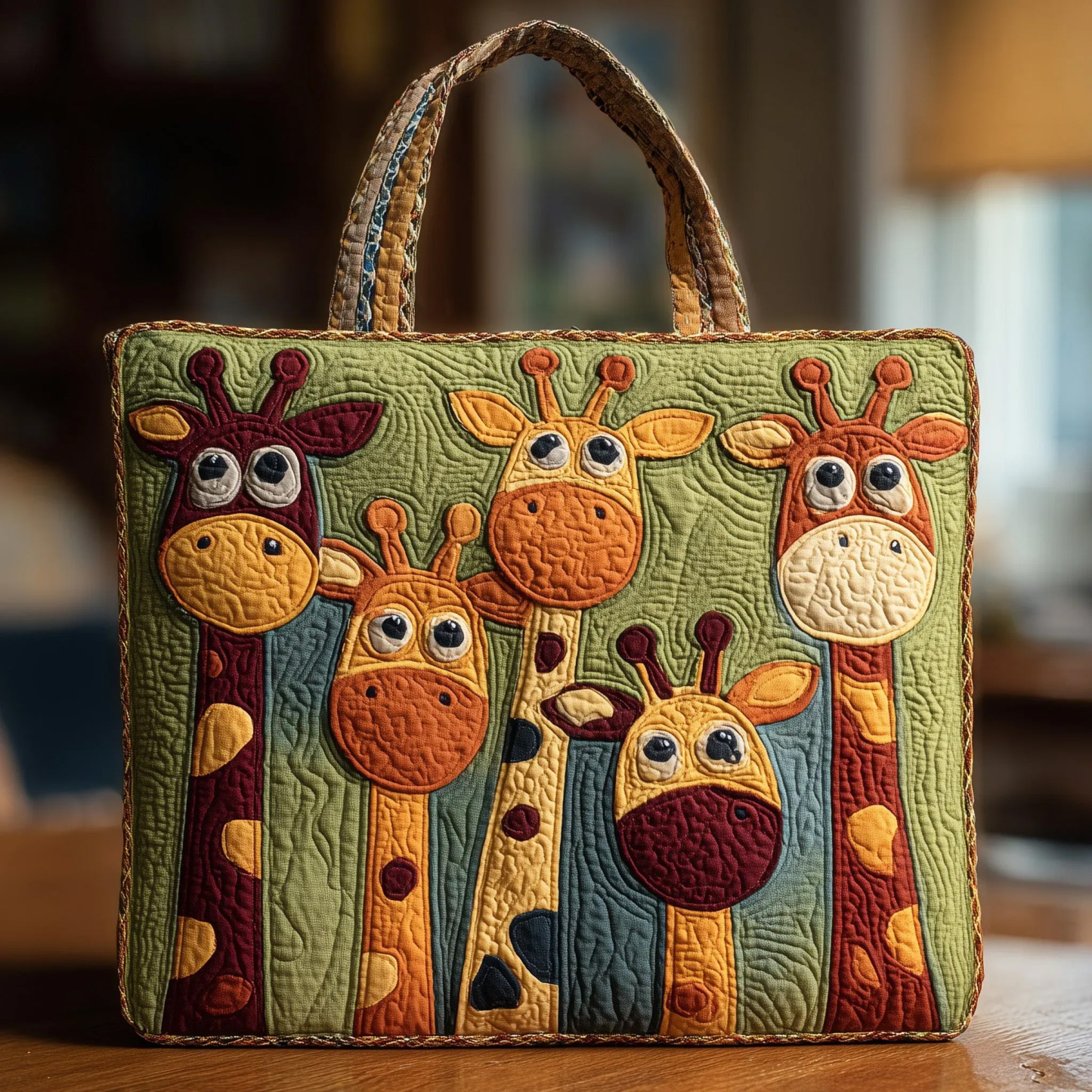 Tower of Giraffes Quilted Tote Bag – missyusabags