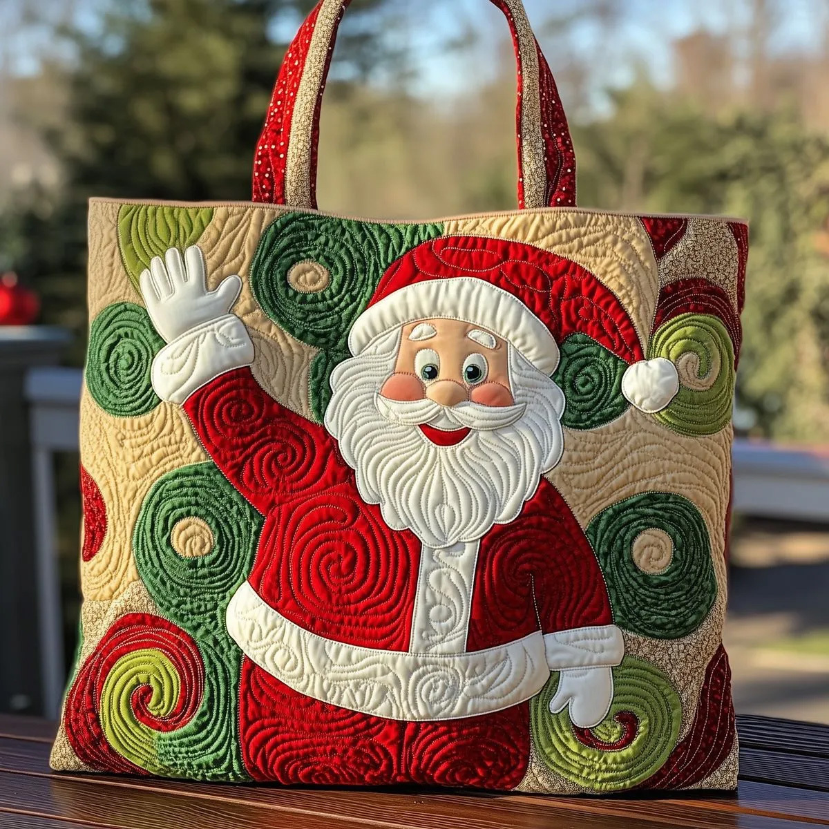 Christmas Quilted Tote Bag