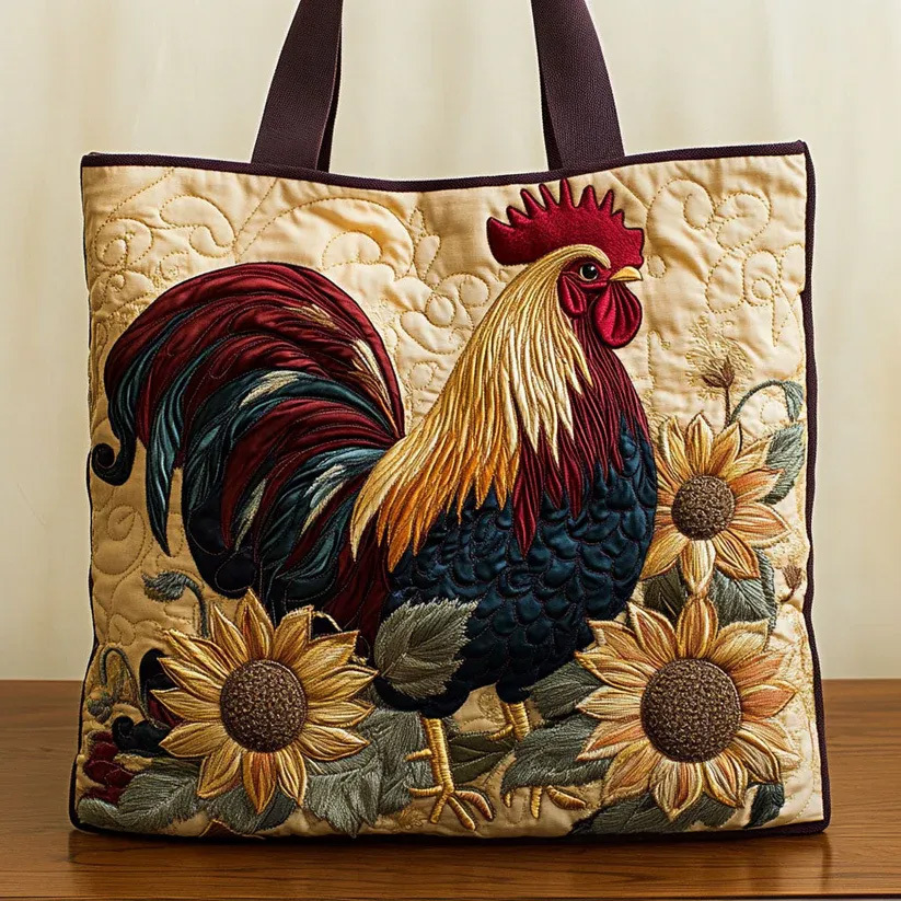 Rustic HeritageQuilted Tote Bag