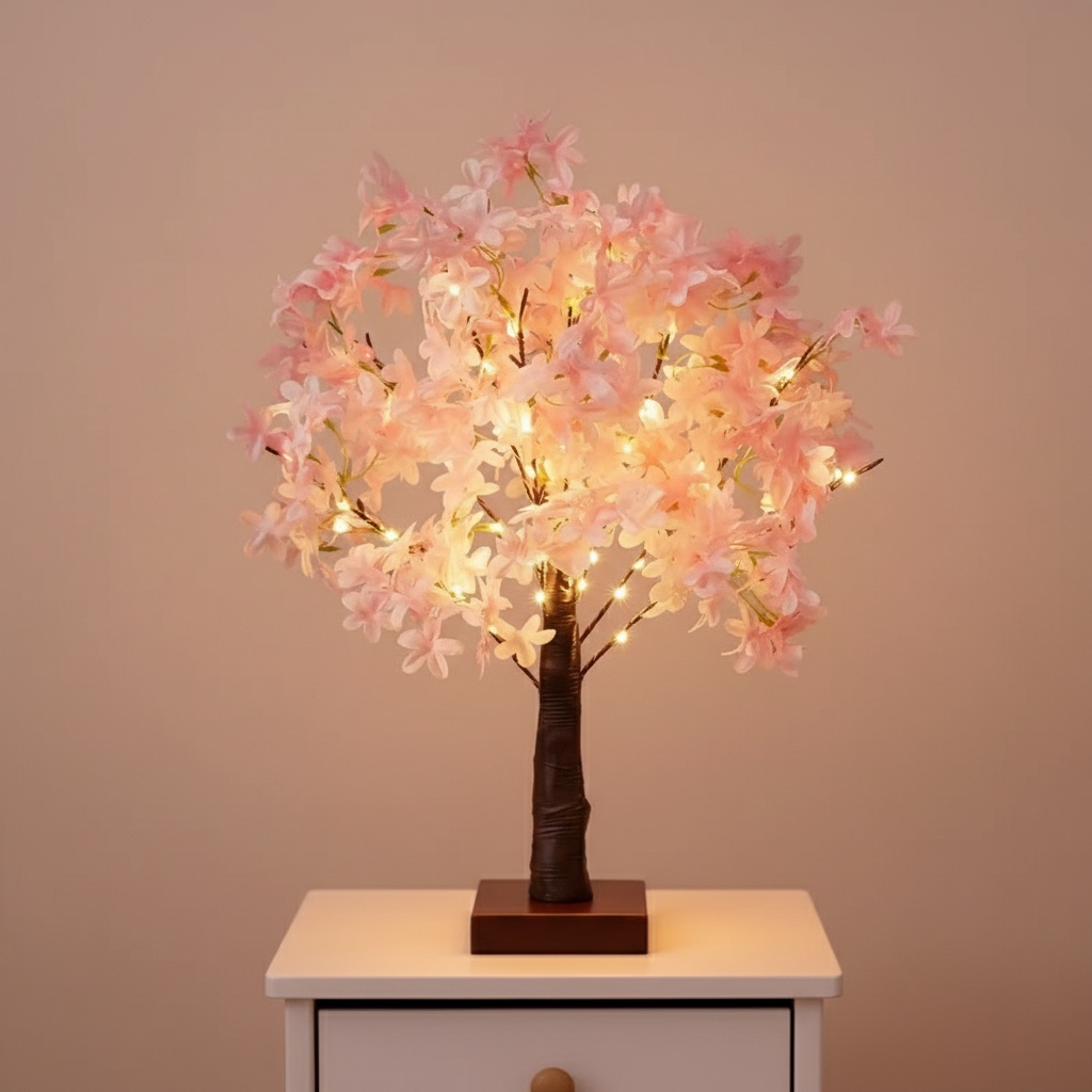 Pink Cherry Blossom Tree Lamp