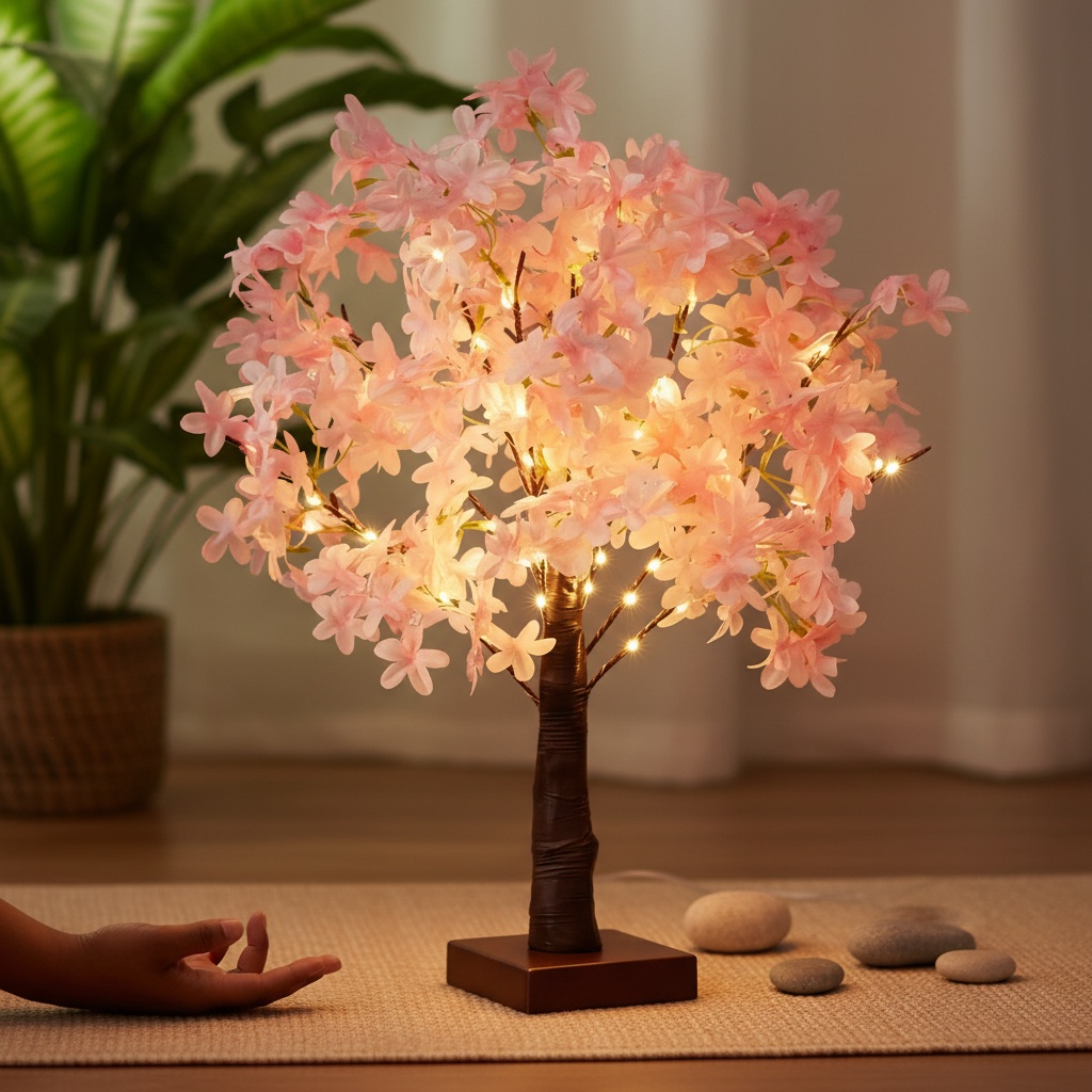 Pink Cherry Blossom Tree Lamp