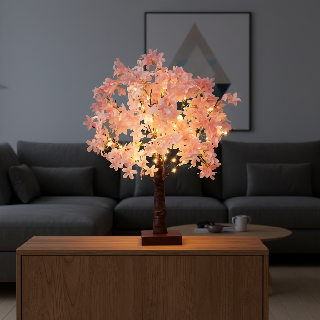 Pink Cherry Blossom Tree Lamp