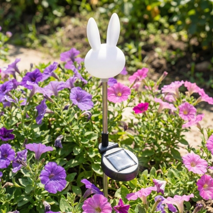 29.1in Solar Bunny Garden Stake Light 