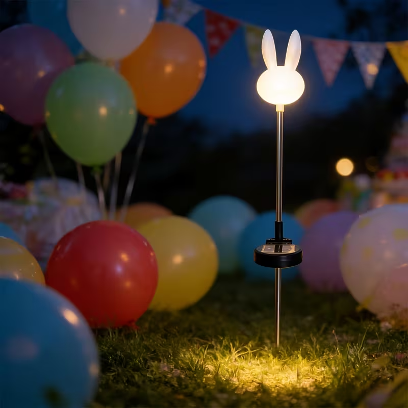 29.1in Solar Bunny Garden Stake Light 