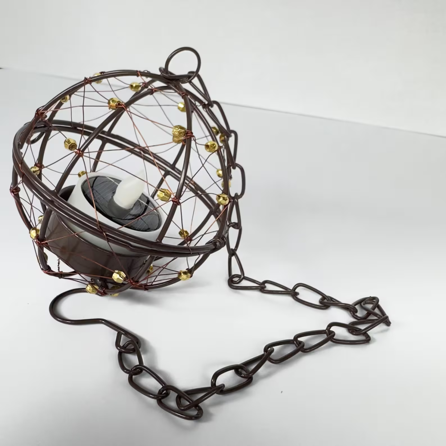 Solar Hanging Tea Light Lantern, Outdoor Waterproof Hanging Lantern