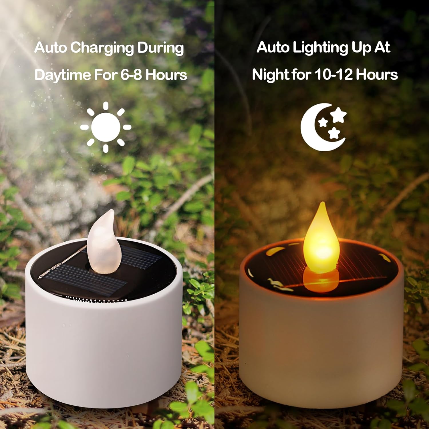 Solar Hanging Tea Light Lantern, Outdoor Waterproof Hanging Lantern